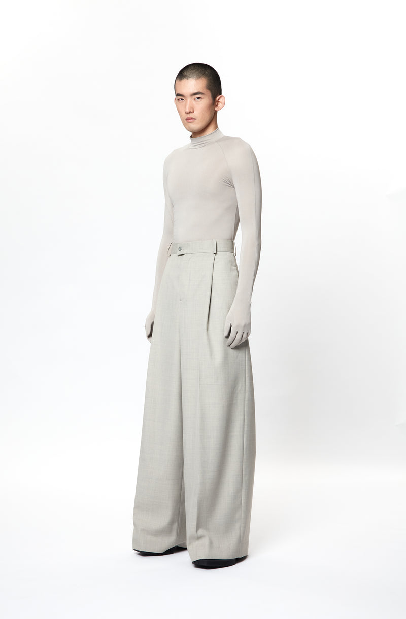 Gray Oversized Trousers