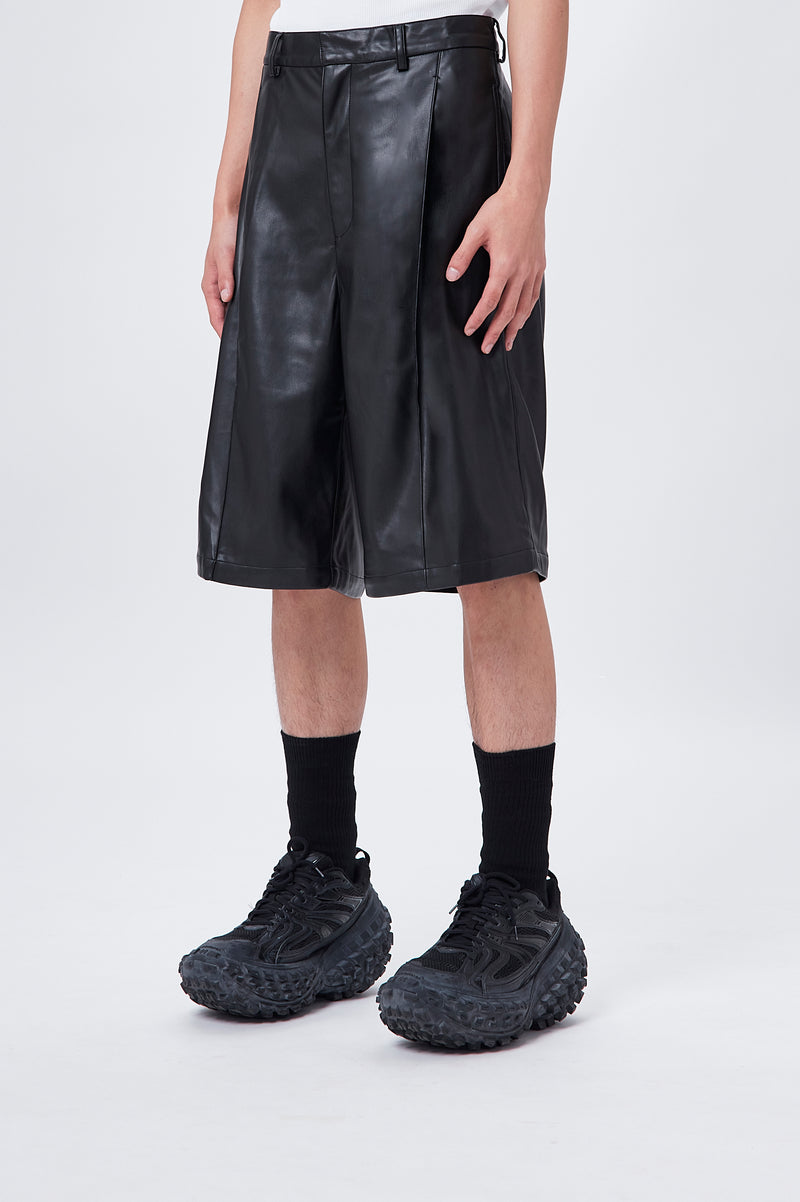 Vegan Leather Shorts