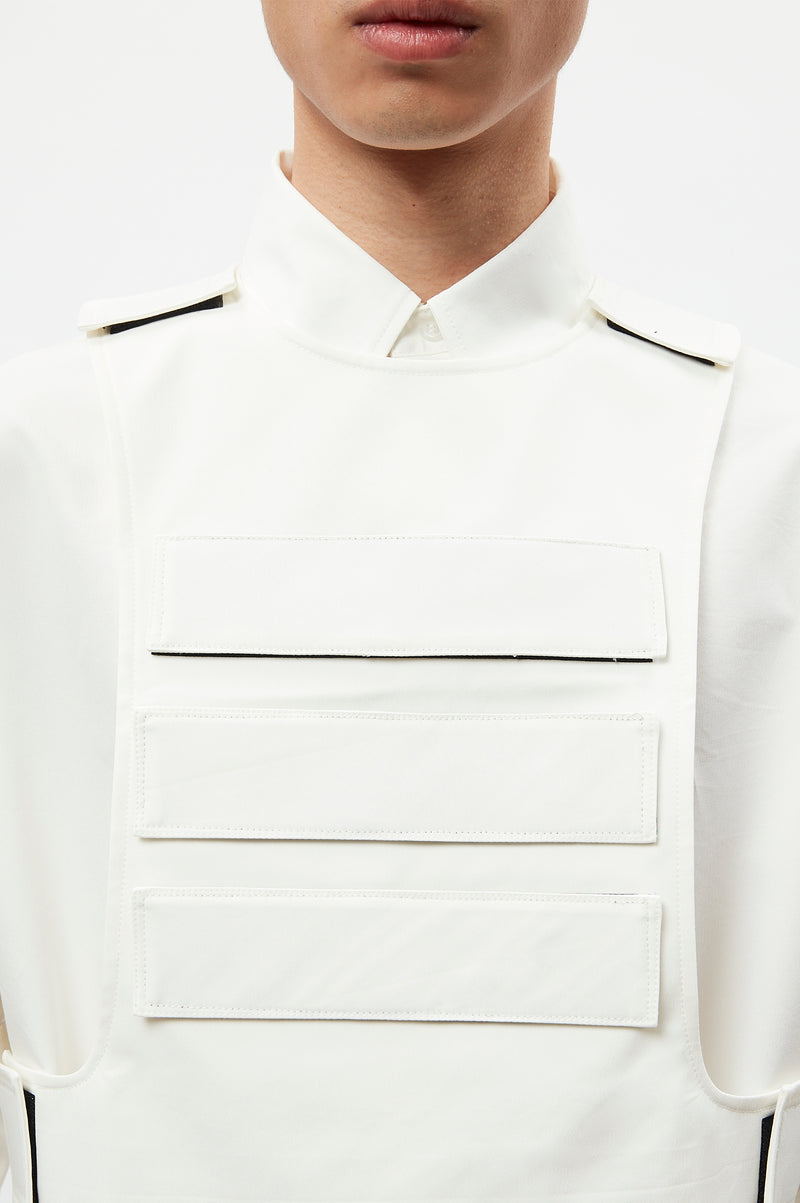 White Oversized Shirt + Vest